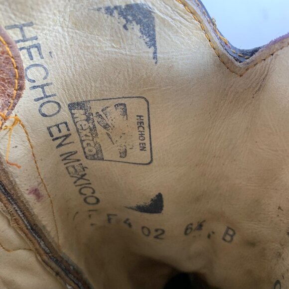 Tan Leather Western Boots w/ Sparkly Cross Wings Embroidery Womens SZ 6.5 B FLAW - Picture 6 of 8